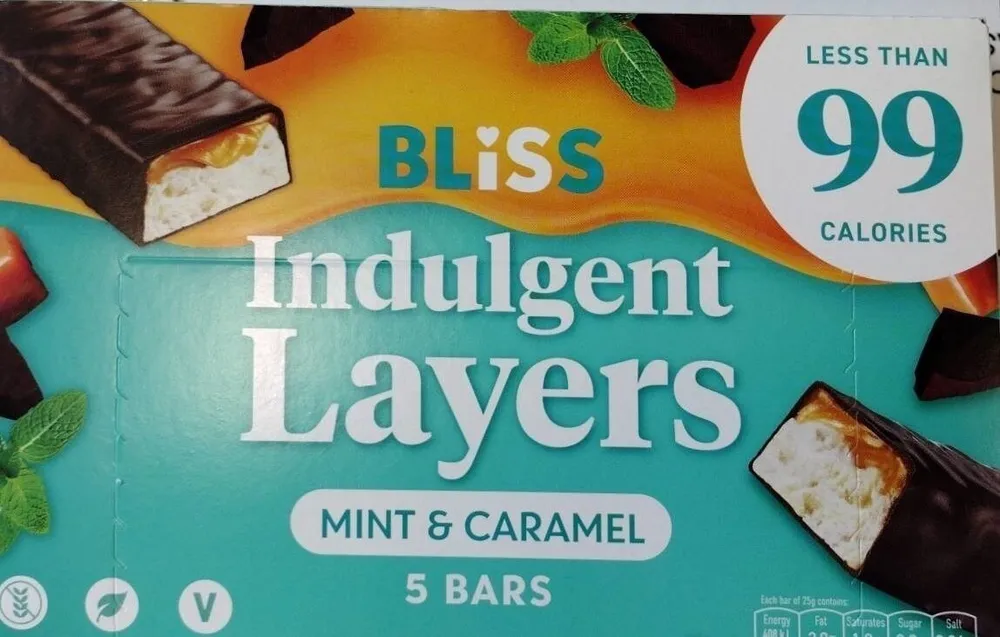 Indulgent layers mint and caramel