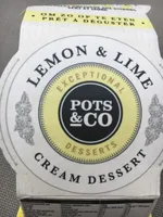 Cream dessert lemon & lie
