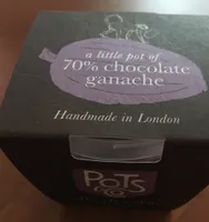 pot of 70 % chocolate ganache
