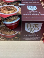 Pots chocolate & hazelnuts praline