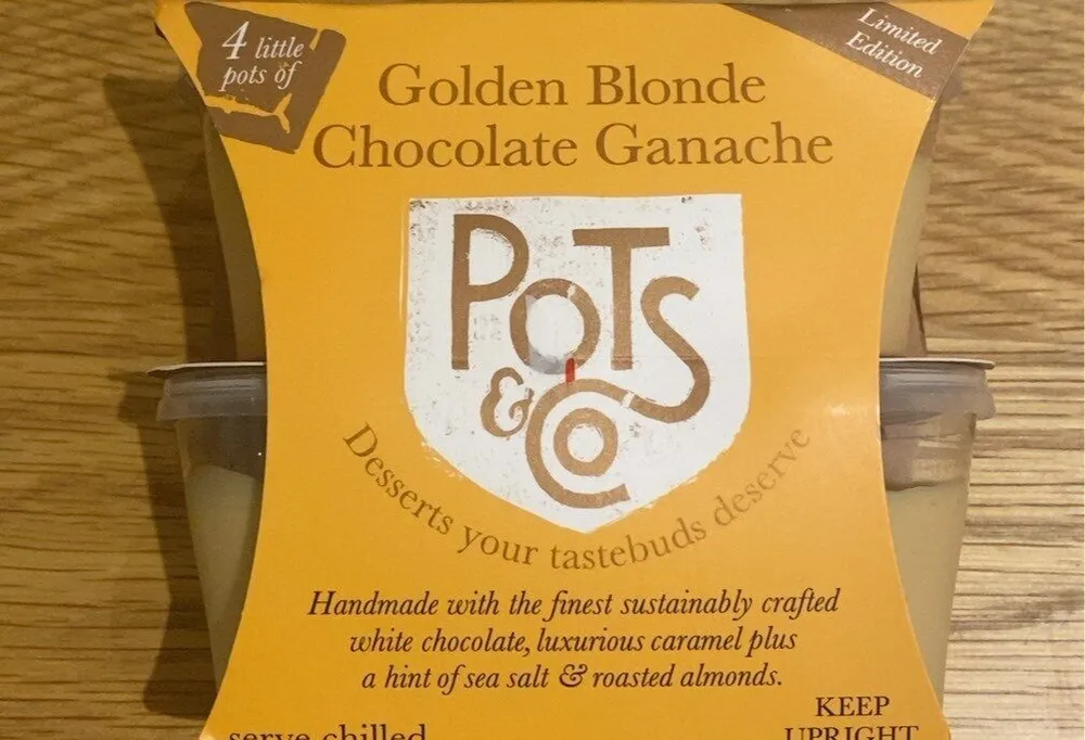 Golden blonde chocolate ganache