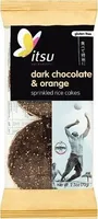 Dark Chocolate & Orange Sprinkled Rice Cakes