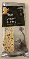 Yoghurt & berry sprinkle rice cakes