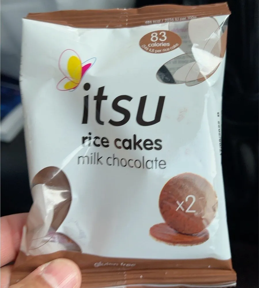 Itsu rice cakes milk chicolate
