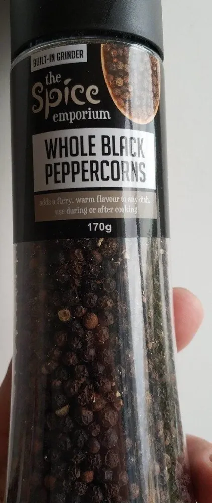 whole black peppercorns