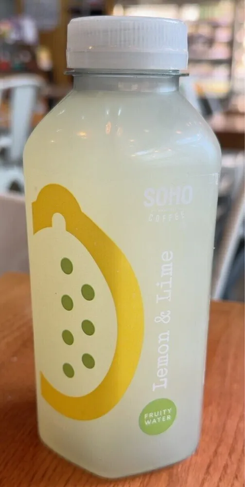Lemon and lime fruity water Soho coffee