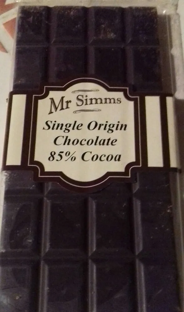Single origin chocolate 85% cocoa