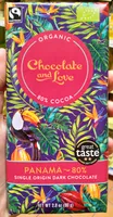 Panama 80% single origin dark chocolate