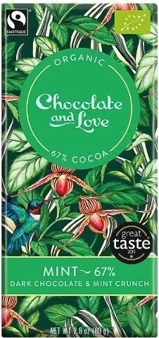Love Organic Fairtrade - Mint 67% Dark Chocolate Mint -