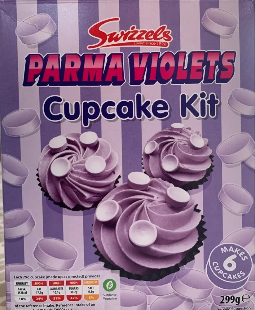 Parma violets cupcake kit