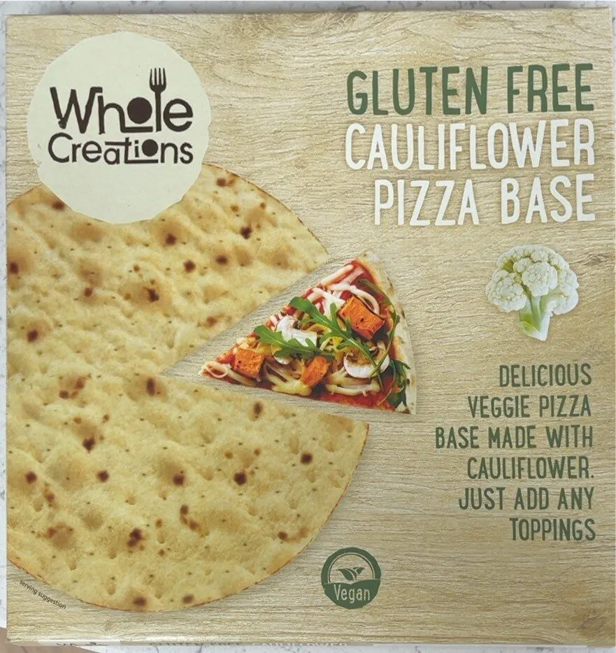 Gluten-free cauliflower pizza base