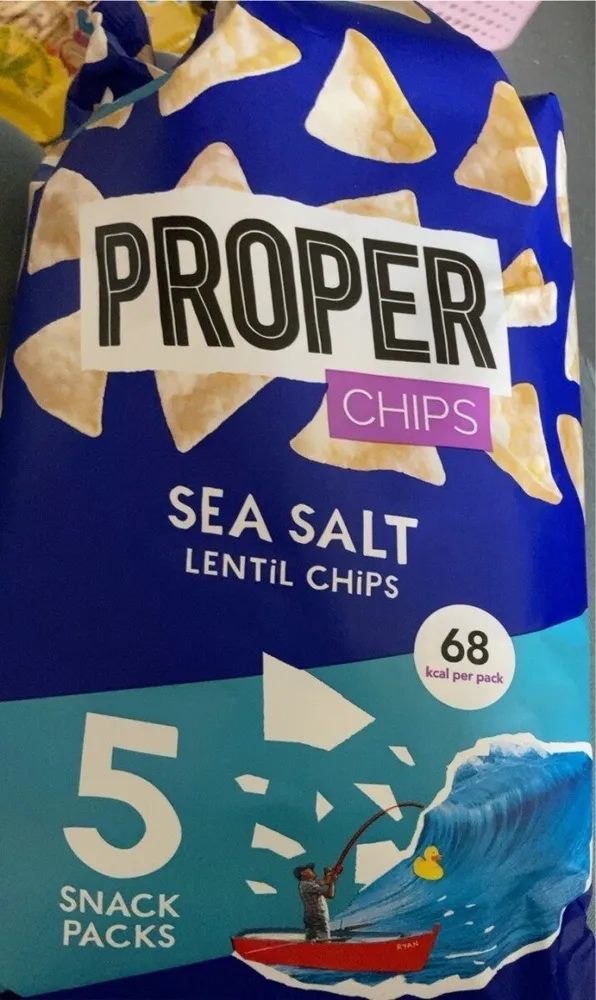 Sea salt lentil chips