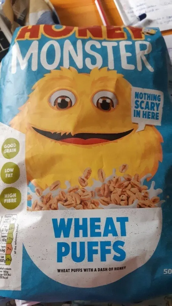 AKES N SO USLY HONEY MONSTER WHEAT PUFFS NOTHING S