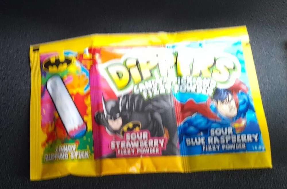 Dippers candy stick and fizzy powder