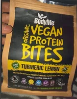 Vegan protein bites. Turmeric lemon