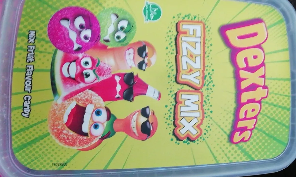 DEXTERS FIZZY MIX gummy sweets. Mixed fruit and co