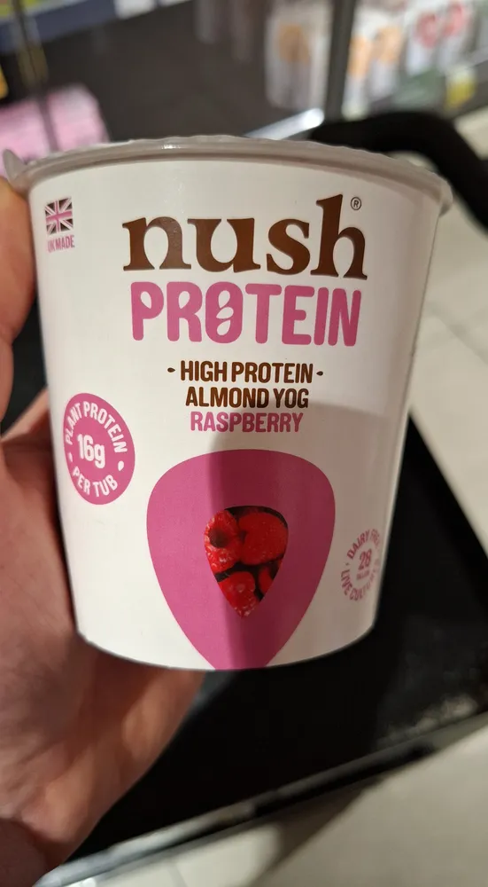 High Protein Almond Yog Raspberry