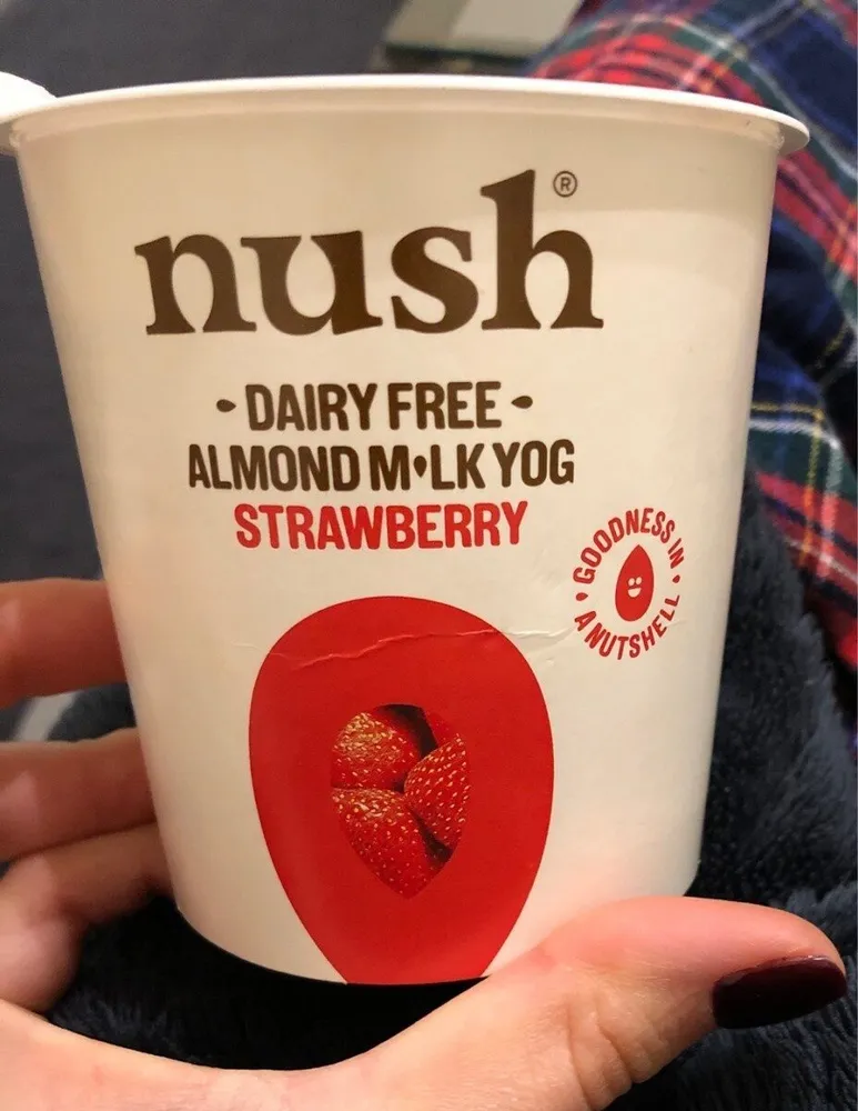 Dairy free almond milk yog strawberry