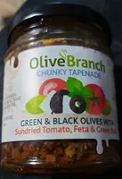 Green & Black olives with sundrie tomato, feta & Greek basil