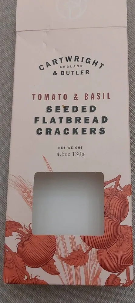 Seeded flatbread crackers
