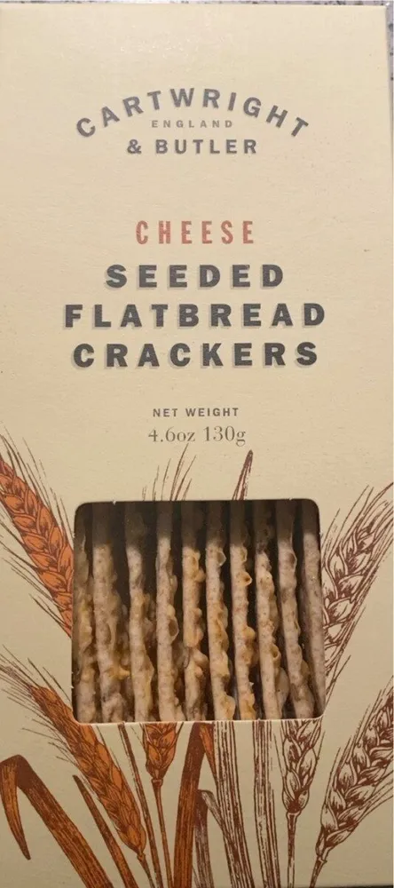 Cheese seeded flatbread crackers
