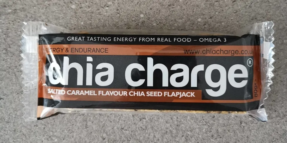 Salted caramel flavour, Chia seed flapjack