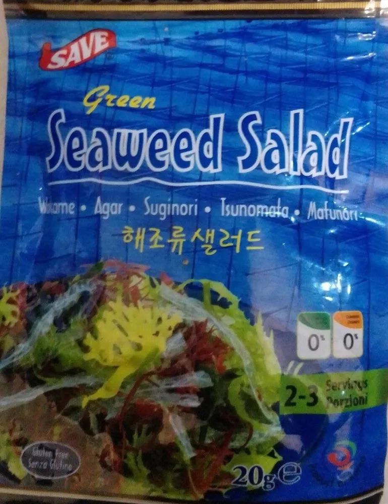 Green seaweed salad