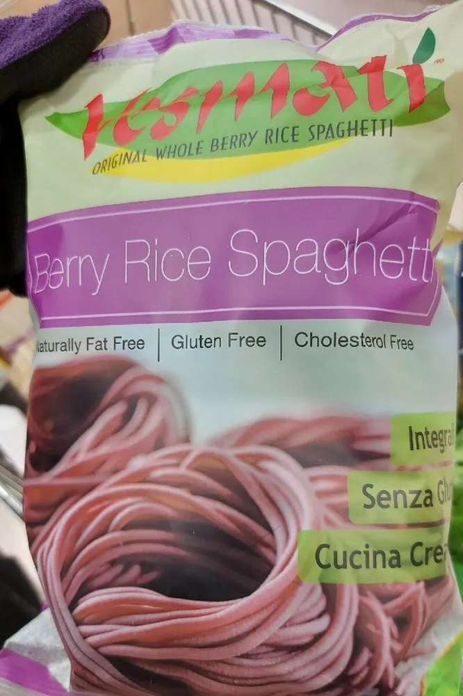 Berry rice spaghetti riso rosso