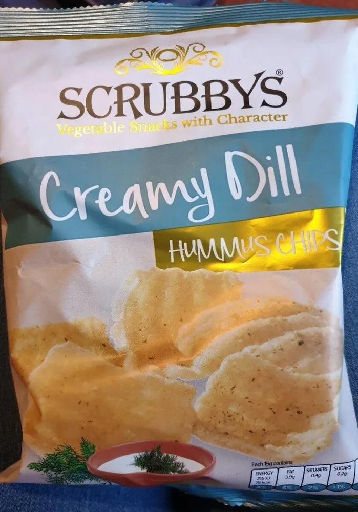 Creamy dill hummus chips