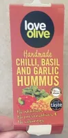 Handmade chilli, basil and garlic hummus