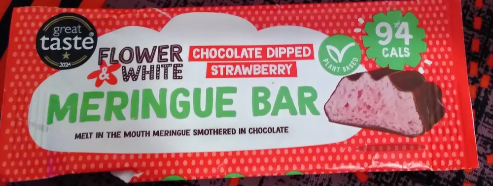 Chocolate Dipped Strawberry Meringue Bar