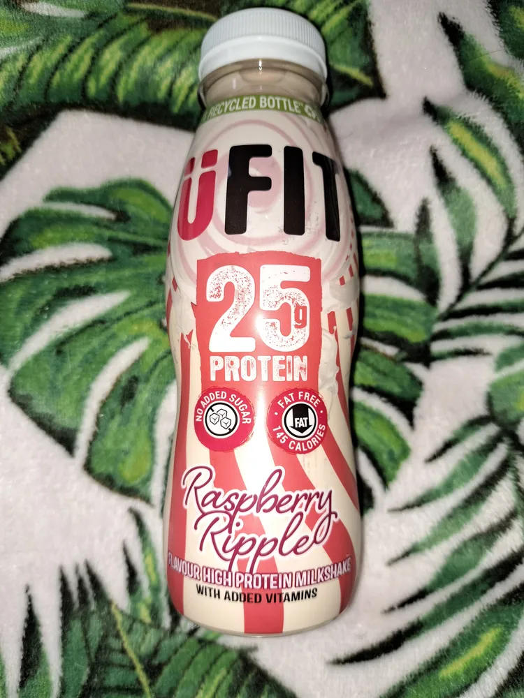 UFIT Raspberry Ripple flavour high protein milkshake