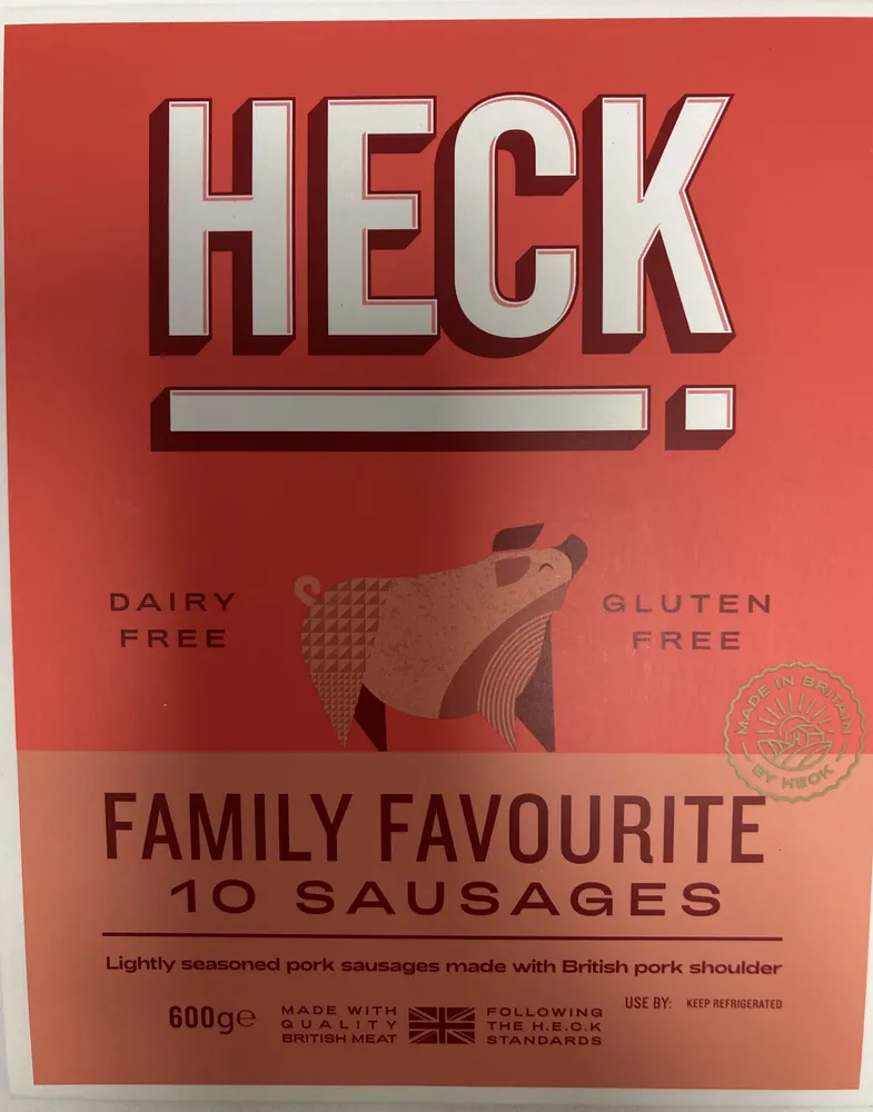 HECK Family Favourite Pork sausages