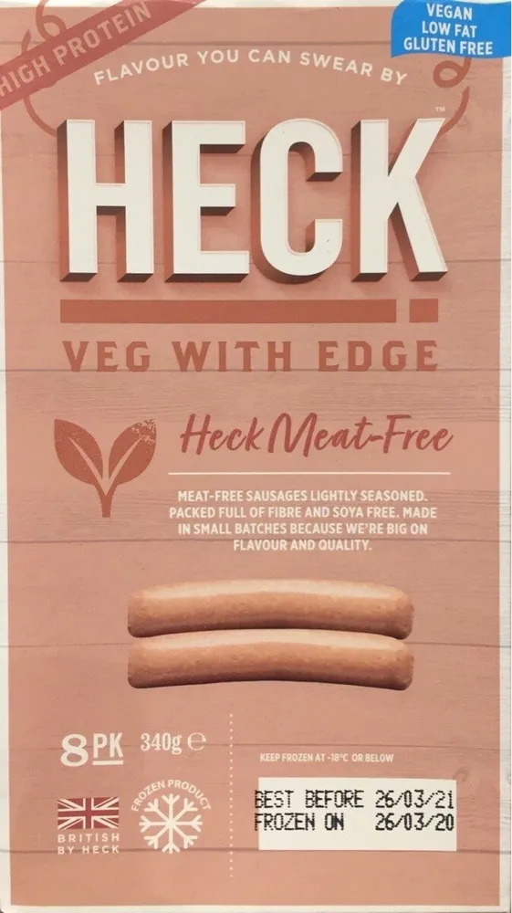 Vegan Sausages with Pea Protein Isolate and Seasoning