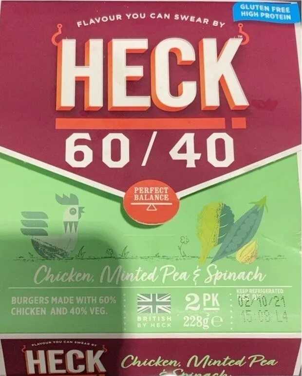 Chicken, Minted Pea & Spinach Burgers