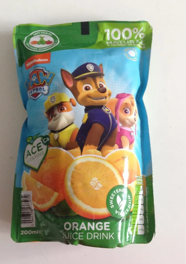Jus d'orange Paw patrol