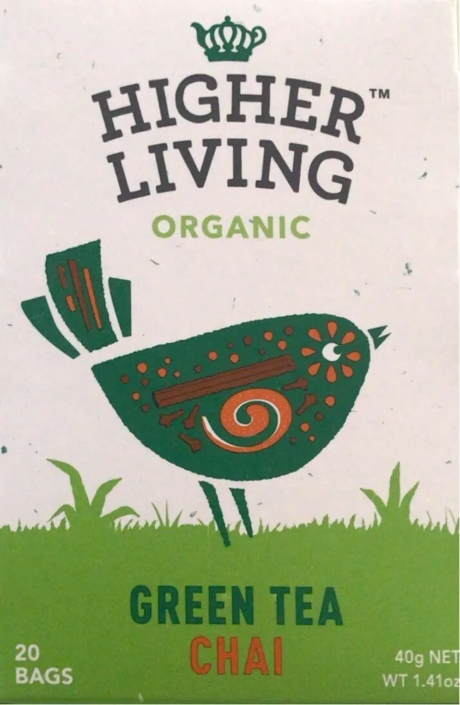 Higher Living Green Tea Chai, 2 GR, 20 BTL Packung