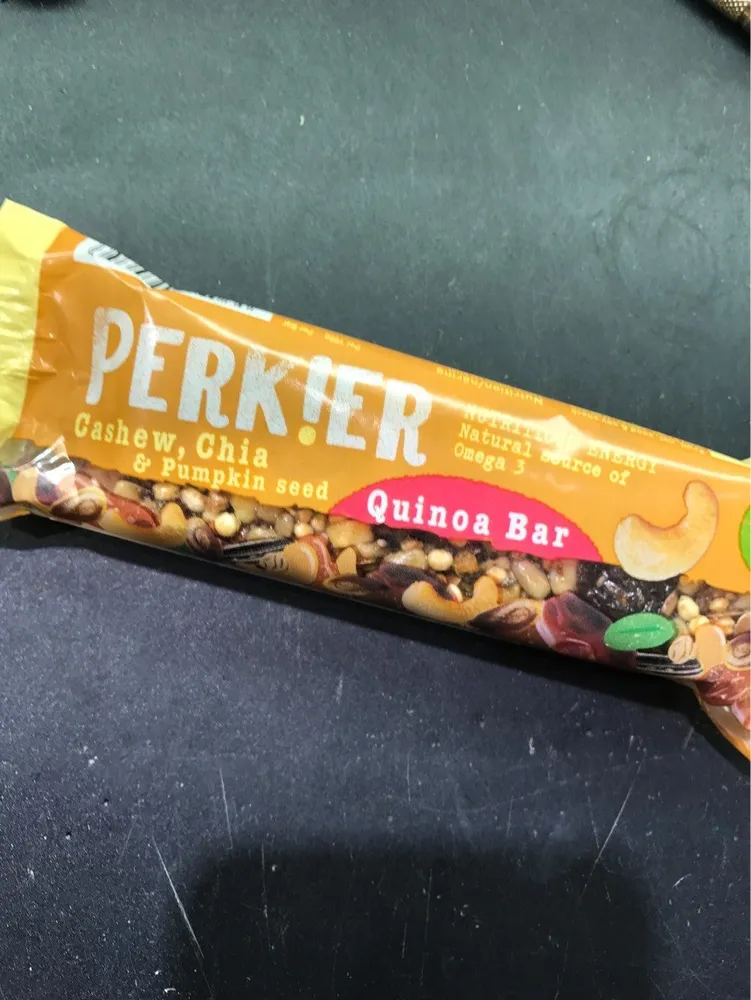 Perkier Cashew, Chia & Pumpkin Seed Quinoa Bar