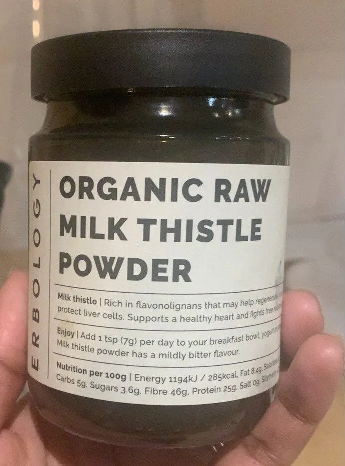 Organic raw milk thistle powder