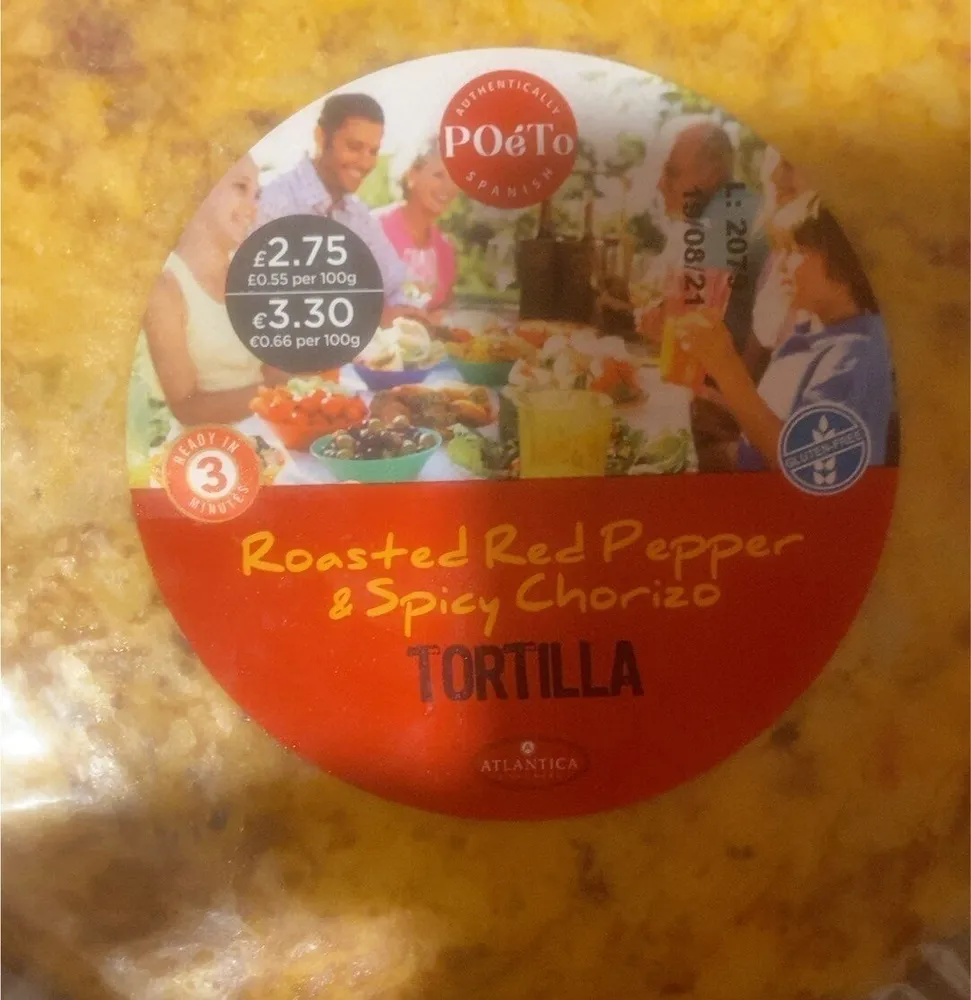 Rosted red pepper & spicy Chorizo Tortilla