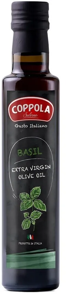 Extra virgin olive oil with basil