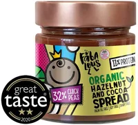 Organic halzenut and cocoa chickpea spread