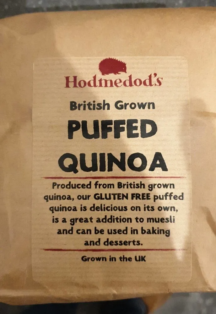 Puffed quinoa