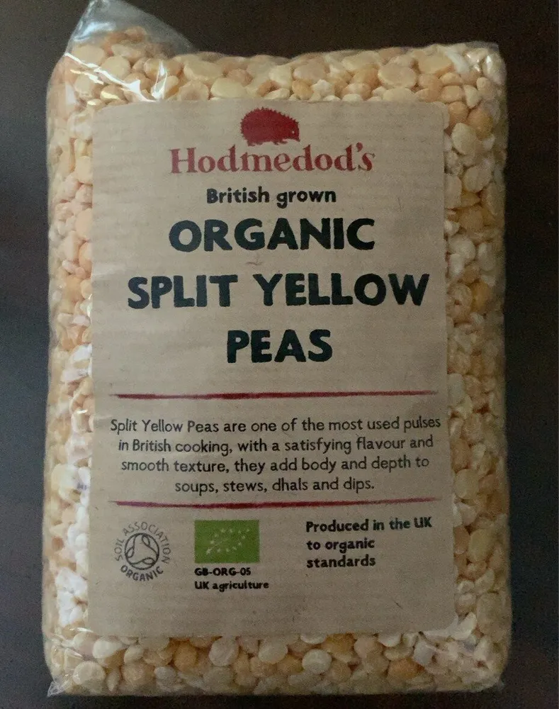 Organic split yellow peas