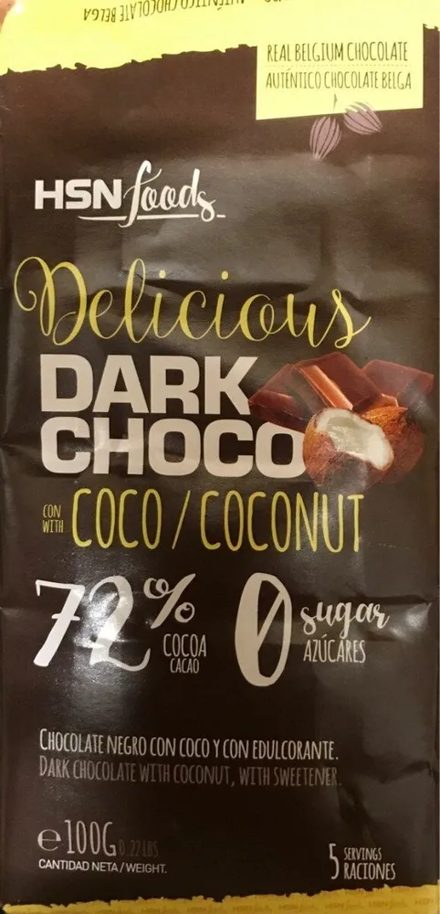 Dark choco with coco 72%