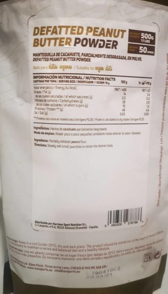 Peanut butter powder