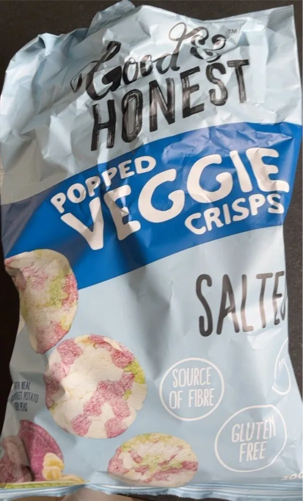 Popped veggie crisps