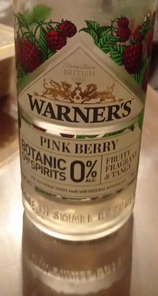 Warner's pink berry non-alcoholic spirit