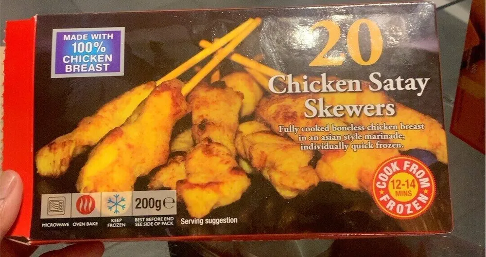 Chicken satay skewers