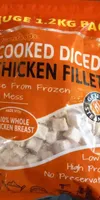 Cooked diced chicken fillet